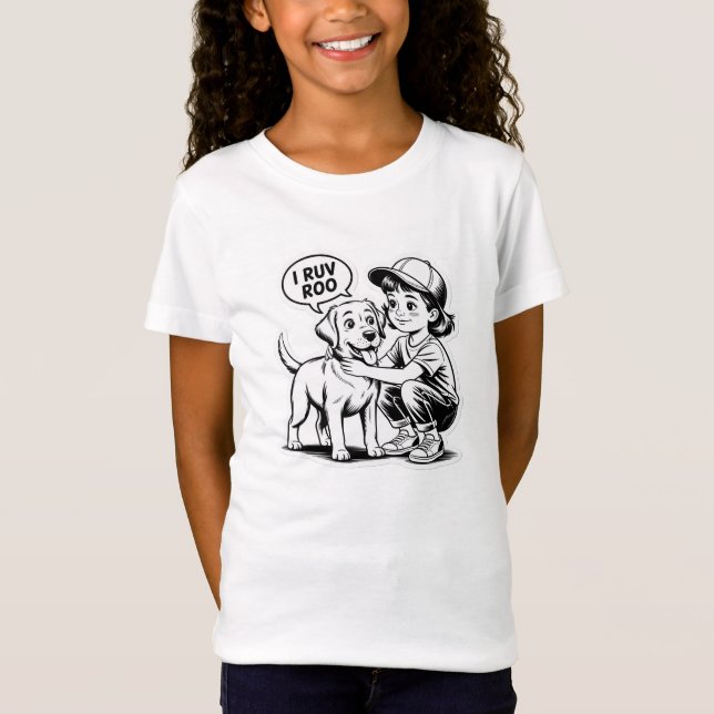 T-Shirt DOG AND GIRL  (Devant)