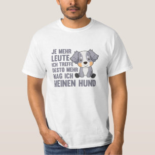 T-shirt Dog Australian Shepherd n'aime pas les gens Chiens