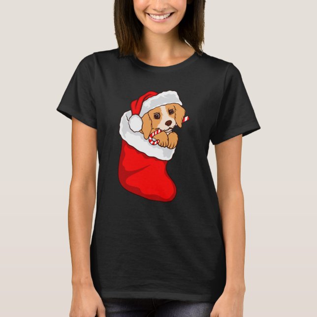 T-shirt Dog Christmas Lights Ugly ter Xmas (Devant)