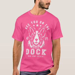 T-shirt Dog Dock Jumping Dock Diving Chiens