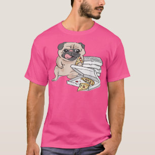 T-shirt Dog Eating A Pizza 