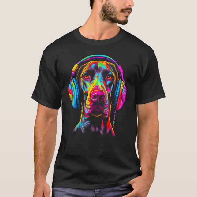 T-shirt Dog German Shorthaired Pointer DJ (Devant)
