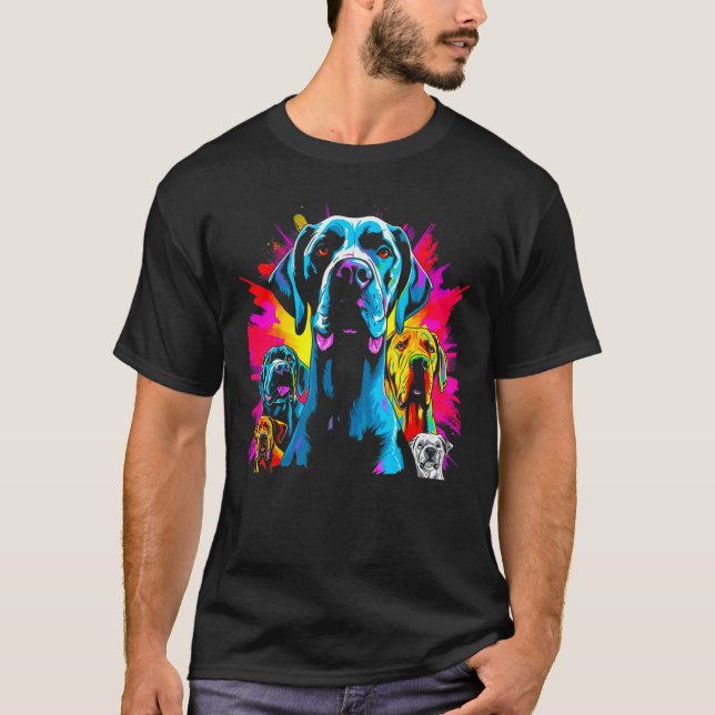 T-shirt Dog Great Dane Family (Devant)