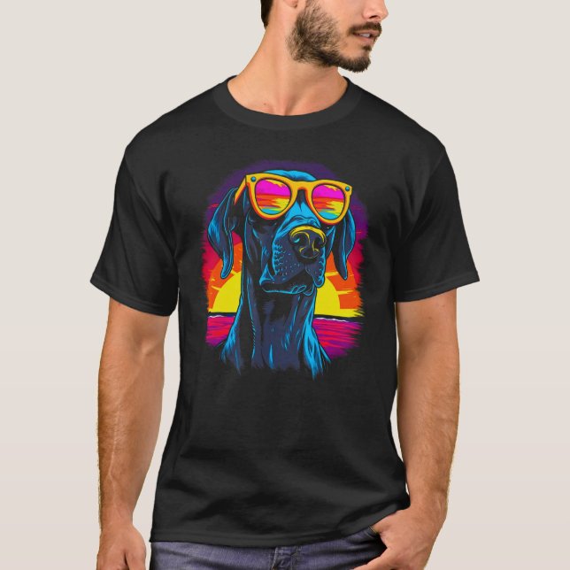 T-shirt Dog Great Dane Sunglasses (Devant)