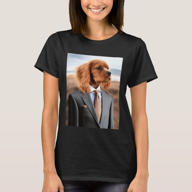 T-shirt Dog In Suit And Tie  English Cocker Spaniel Mbassp (Devant)