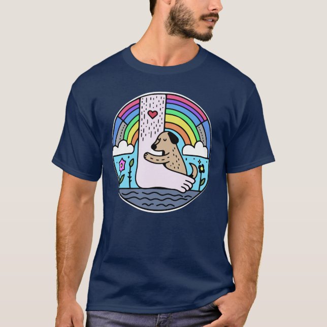 T-shirt Dog Love Leg (Devant)