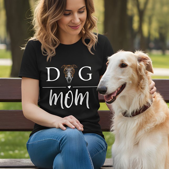 T-shirt Dog Mom Borzoi (borzoi dog mom shirt)