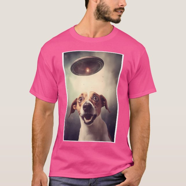 T-shirt Dog Selfie With Ufos Alien Extraterrestrial Ufo Be (Devant)