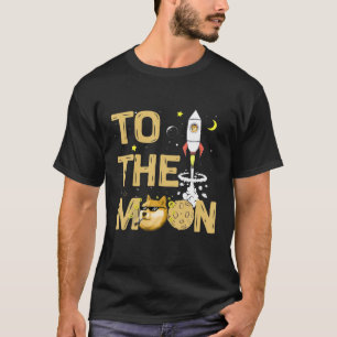 T-shirt Dogecoin À La Lune, Cristal Cool De Coin Doge Cur
