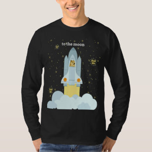T-shirt Dogecoin À La Lune Shiba Inu Mème Coin Beaucoup Wo