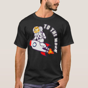 T-shirt Dogecoin à l'astronaute de lune doge mème 