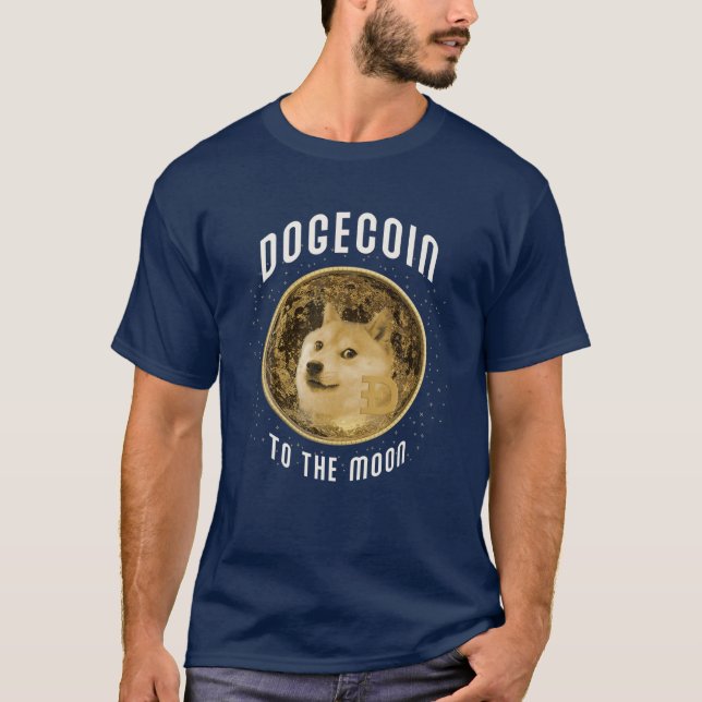 T-shirt Dogecoin À Moon Doge HODL Crypto Meme Cryptoc (Devant)