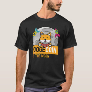 T-shirt Dogecoin À Moon Doge Rocket Crypto Meme