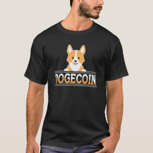 T-shirt Dogecoin Digital Devise Mème Cryptomonnaie Bloc