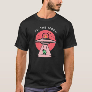 T-shirt Dogecoin Dogecoin UFO À La Lune HODL Doge Alien Ab