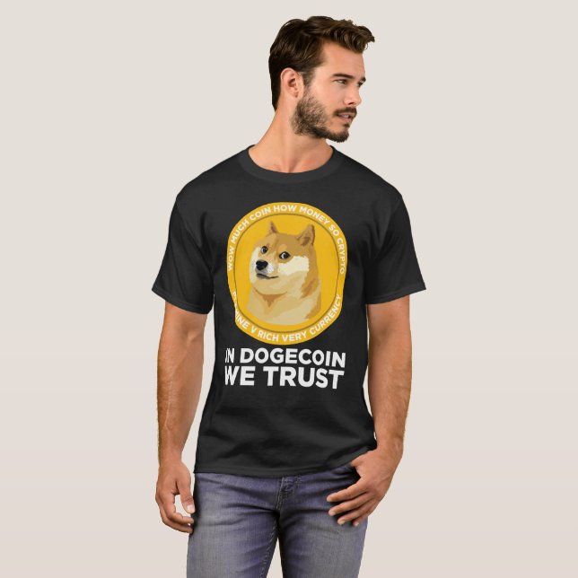 T-shirt Dogecoin En Doge Coin Nous Avons Confiance Tee (Devant entier)