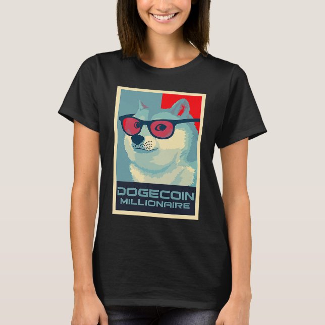 T-shirt DOGECOIN Millionaire HODL Crypto SHIB Token to the (Devant)