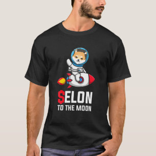 T-shirt Dogelon Mars À La Lune, Elon Digital Coin Actif