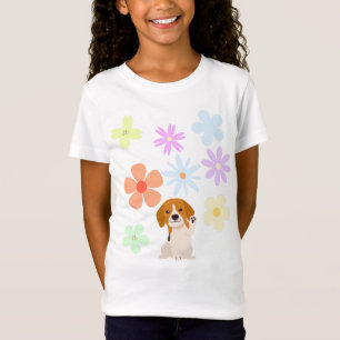 T-Shirt Doggie et fleurs