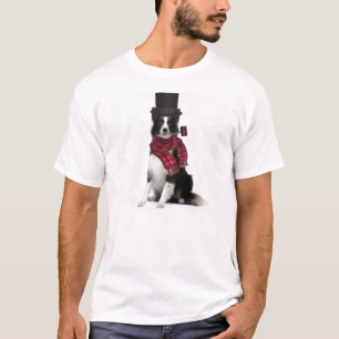 T-shirt Dogs~Original Ditzy Tee~Border Collie~Winter