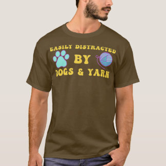 T-shirt Dogs & Yarn Funny Knitting