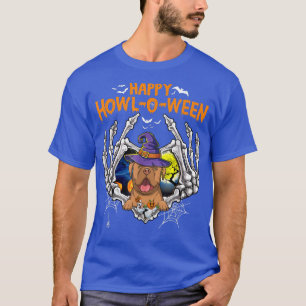 T-shirt Dogue De Bordeau Skeleton Heart Happy HowlOWeen Co