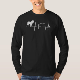 T-shirt Dogue De Bordeaux Chien Heartbeat