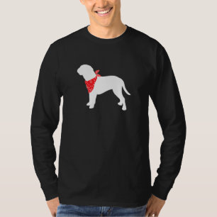 T-shirt Dogue De Bordeaux Chien Portant Une Bandana Rouge