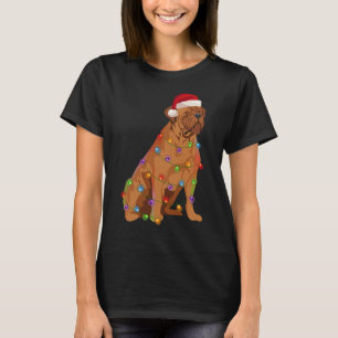 T-shirt Dogue de Bordeaux Lumières de Noël