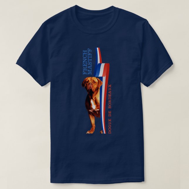 T-shirt Dogue de Bordeaux Mastiff français (2) (Design devant)