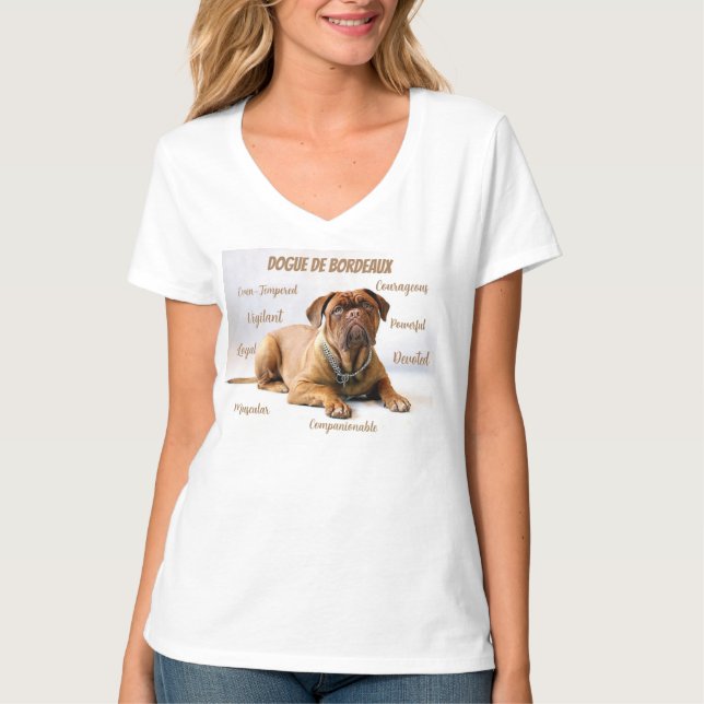 T-Shirt Dogue de Bordeaux Personnalité (Devant)