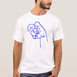 T-shirt Doigt bleu de croc