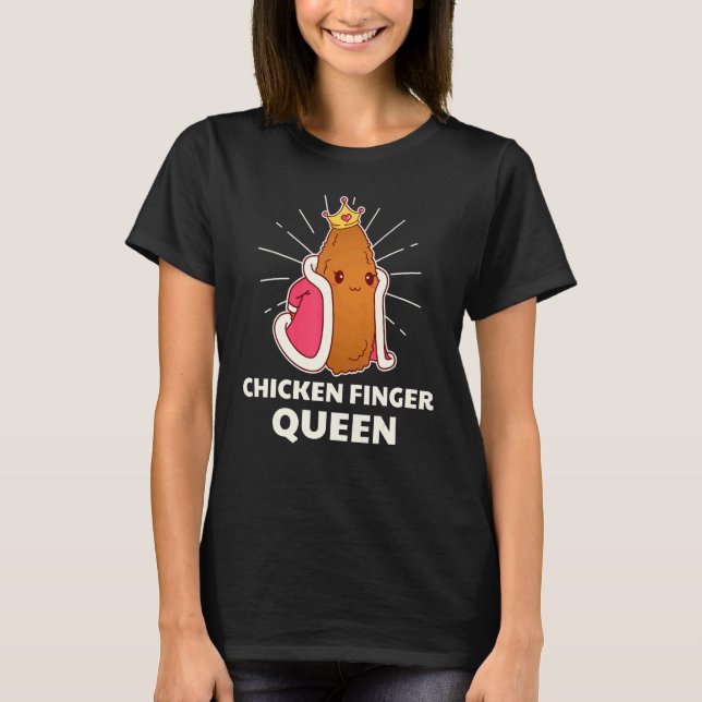 T-shirt Doigt de poulet Queen Restauration rapide (Devant)