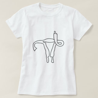 T-SHIRT DOIGT MOYEN UTERUS PERSONNALISABLE AJOUTER UNE PHR