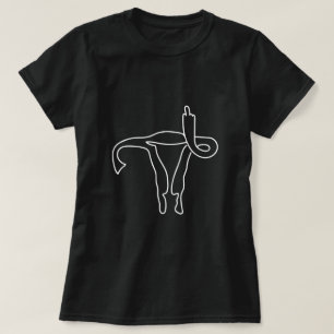 T-SHIRT DOIGT MOYEN UTÉRUS PERSONNALISABLE AJOUTER UNE PHR