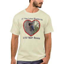 T-shirt d'oiseaux bleus d'amour