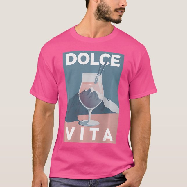 T-shirt Dolce Vita Peinture Italia Mountains Randonnée Spr (Devant)