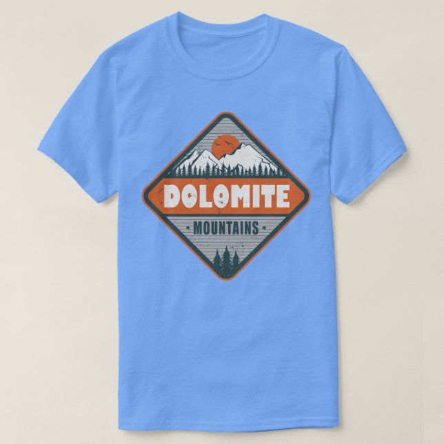 T-shirt Dolomite Mounts Italie Conception de Randonnées Vi (Design devant)