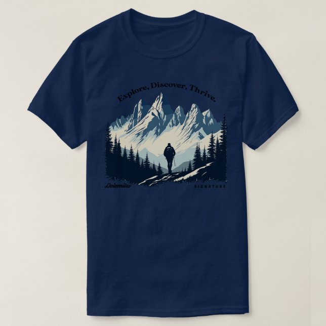 T-shirt Dolomites Randonnée Découvrez Thrive (Design devant)