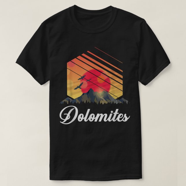 T-shirt Dolomites randonnée  Escalade Ski (Design devant)