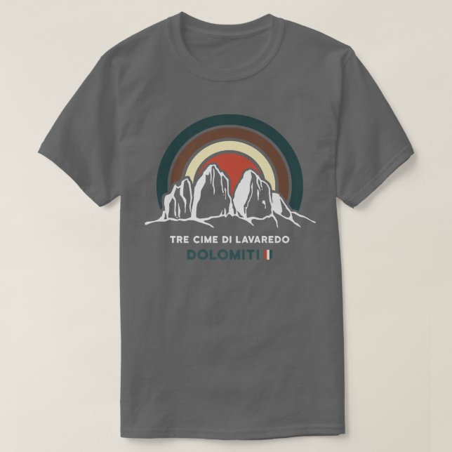 T-shirt Dolomites Tre Cime di Lavaredo Trois pics Sud T (Design devant)