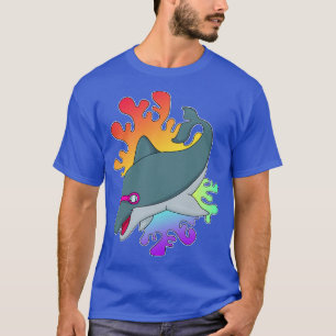T-shirt Dolphin at Swimming with Swimming goggles