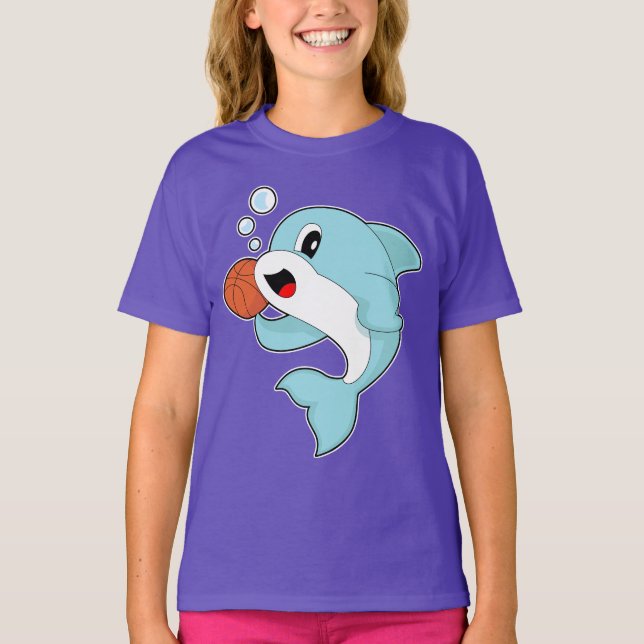 T-shirt Dolphin Basketball player Basketball (Devant)