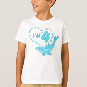 T-shirt Dolphin Heart 4e anniversaire