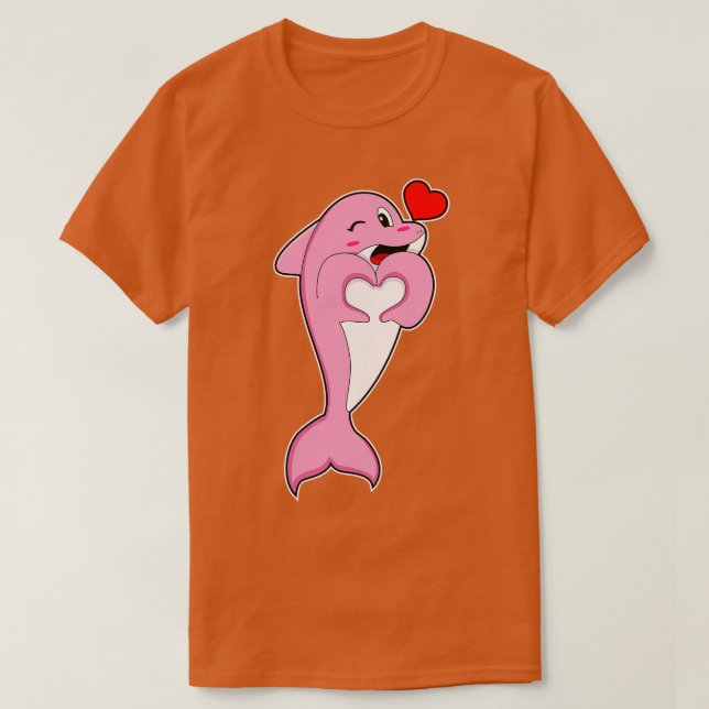 T-shirt Dolphin Love Heart (Design devant)