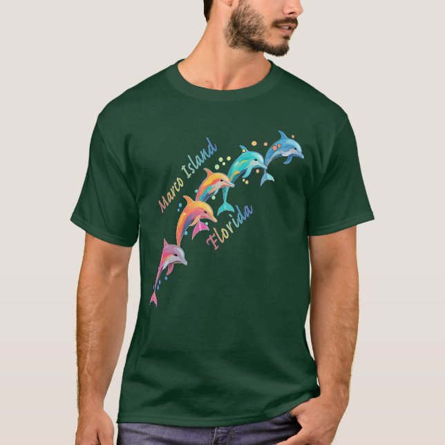 T-shirt Dolphin Lover Marco Island FL Family Beach Vacatio (Devant)