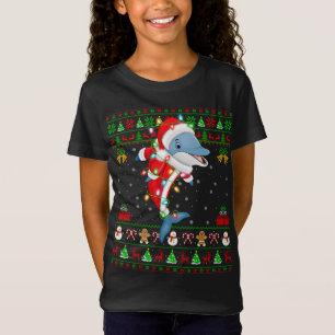T-Shirt Dolphin Lover Xmas Correspondant Père Noël Dauphin