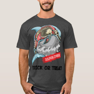 T-shirt Dolphin Zombie Halloween garçons Zombie Citrouille
