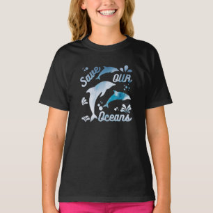 T-shirt Dolphins/Save Our Oceans
