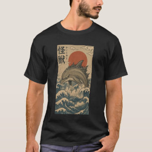 T-shirt Dolphinzilla Dauphin Art Japonais Drôle Graphique